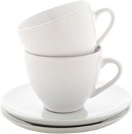 Kuppi Typica cappuccino cup set, valkoinen liikelahja logopainatuksella