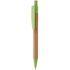Kuulakynä Boothic bamboo ballpoint pen, luonnollinen, vihreä liikelahja logopainatuksella