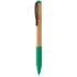 Kuulakynä Bripp bamboo ballpoint pen, luonnollinen, vihreä liikelahja logopainatuksella