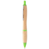 Kuulakynä Coldery bamboo ballpoint pen, luonnollinen, vihreä liikelahja logopainatuksella