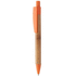 Kuulakynä Colothic bamboo ballpoint pen, luonnollinen, oranssi liikelahja logopainatuksella