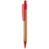 Kuulakynä Colothic bamboo ballpoint pen, luonnollinen, punainen liikelahja logopainatuksella