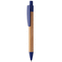 Kuulakynä Colothic bamboo ballpoint pen, luonnollinen, sininen liikelahja logopainatuksella