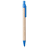 Kuulakynä Desok ballpoint pen, luonnollinen, sininen liikelahja logopainatuksella