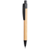 Kuulakynä Heloix bamboo ballpoint pen, luonnollinen, musta liikelahja logopainatuksella