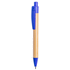Kuulakynä Heloix bamboo ballpoint pen, luonnollinen, sininen liikelahja logopainatuksella