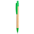 Kuulakynä Heloix bamboo ballpoint pen, luonnollinen, vihreä liikelahja logopainatuksella