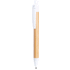 Kuulakynä Heloix bamboo ballpoint pen, valkoinen, luonnollinen liikelahja logopainatuksella