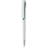 Kuulakynä Klinch ballpoint pen, valkoinen, vihreä liikelahja logopainatuksella