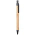 Kuulakynä Roak bamboo ballpoint pen, musta liikelahja logopainatuksella
