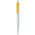 Kuulakynä Snow Leopard ballpoint pen, valkoinen, keltainen liikelahja logopainatuksella