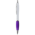 Kuulakynä Wumpy ballpoint pen, valkoinen, violetti liikelahja logopainatuksella