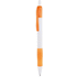 Kuulakynä Zufer ballpoint pen, valkoinen, oranssi liikelahja logopainatuksella