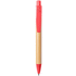 Kuulakynä Heloix bamboo ballpoint pen, luonnollinen, punainen lisäkuva 1