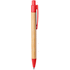 Kuulakynä Heloix bamboo ballpoint pen, luonnollinen, punainen lisäkuva 2