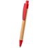 Kuulakynä Heloix bamboo ballpoint pen, luonnollinen, punainen lisäkuva 3