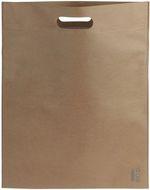 Lehtikassi Dromeda RPET shopping bag, ruskea liikelahja logopainatuksella