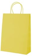 Lehtikassi Mall paper bag, keltainen liikelahja logopainatuksella
