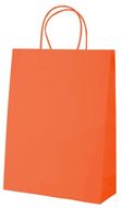 Lehtikassi Mall paper bag, oranssi liikelahja logopainatuksella