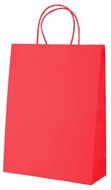 Lehtikassi Mall paper bag, punainen liikelahja logopainatuksella