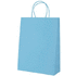 Lehtikassi Mall paper bag, vaaleansininen liikelahja logopainatuksella