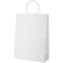 Lehtikassi Mall paper bag, valkoinen liikelahja logopainatuksella