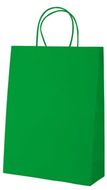 Lehtikassi Mall paper bag, vihreä liikelahja logopainatuksella