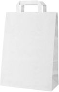 Lehtikassi Market paper bag, valkoinen liikelahja logopainatuksella