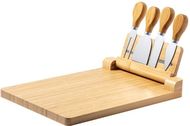 Leikkuulauta Mildred cheese knife set, luonnollinen liikelahja logopainatuksella