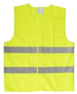 Liivit, heijastavat nauhat Visibo Mini visibility vest for children, neon-keltainen liikelahja logopainatuksella
