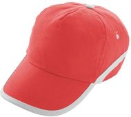Lippalakki Line baseball cap, punainen liikelahja logopainatuksella