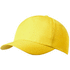 Lippalakki Rick baseball cap for kids, keltainen liikelahja logopainatuksella