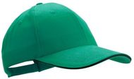 Lippalakki Rubec baseball cap, vihreä liikelahja logopainatuksella