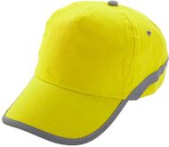 Lippalakki, heijastavat nauhat Tarea baseball cap, keltainen liikelahja logopainatuksella