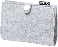 Luottokorttikotelo Mercel RPET credit card holder, harmaa liikelahja logopainatuksella