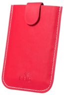 Luottokorttikotelo Serbin credit card holder, punainen liikelahja logopainatuksella