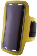 Matkapuhelimen suojus Kelan mobile armband case, keltainen liikelahja logopainatuksella