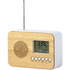 Monikäyttöinen herätyskelloradio Tulax radio desk clock, luonnollinen liikelahja logopainatuksella