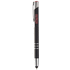 Monikäyttöinen kuulakynä Connel touch ballpoint pen, musta, punainen liikelahja logopainatuksella