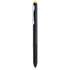 Monikäyttöinen kuulakynä Motul touch ballpoint pen, keltainen, musta liikelahja logopainatuksella