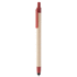 Monikäyttöinen kuulakynä Tempe touch ballpoint pen, luonnollinen, punainen liikelahja logopainatuksella