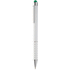 Monikäyttöinen kuulakynä alustalla Neyax touch ballpoint pen, valkoinen, vihreä liikelahja logopainatuksella