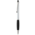Monikäyttöinen kuulakynä alustalla Sagurwhite touch ballpoint pen, valkoinen, musta liikelahja logopainatuksella