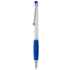 Monikäyttöinen kuulakynä alustalla Sagurwhite touch ballpoint pen, valkoinen, sininen liikelahja logopainatuksella