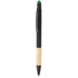 Monikäyttöinen kuulakynä Boorly touch ballpoint pen, musta, vihreä liikelahja logopainatuksella