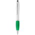 Monikäyttöinen kuulakynä Tumpy touch ballpoint pen, hopea, vihreä liikelahja logopainatuksella
