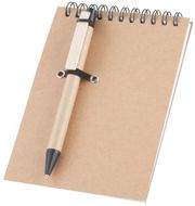Muistilehtiö Concern notebook with pen, luonnollinen, musta liikelahja logopainatuksella