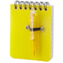 Muistilehtiö Duxo notebook, keltainen liikelahja logopainatuksella