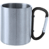 Muki Bastic metal mug, hopea, musta liikelahja logopainatuksella