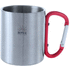 Muki Bastic metal mug, hopea, punainen lisäkuva 2